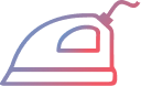 Iron icon indicating press-only garment service with no wash included