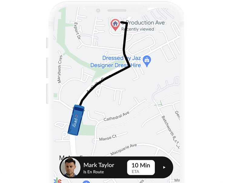 Live tracking of Piing delivery staff in Singapore