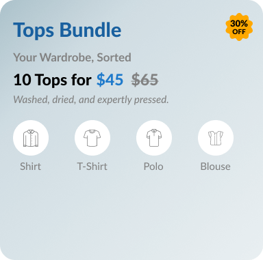 Piing offering Tops bundle laundry pricing with great value in Singapore